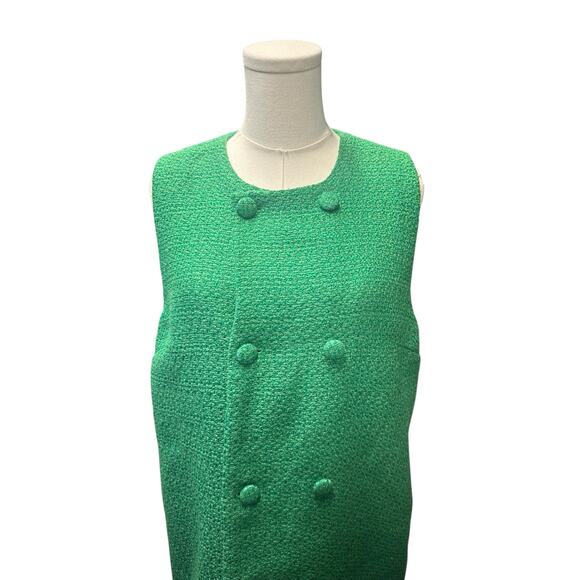 Tuckernuck Pomander Place Emerald Green Tweed Bianca Dress - Picture 8 of 11
